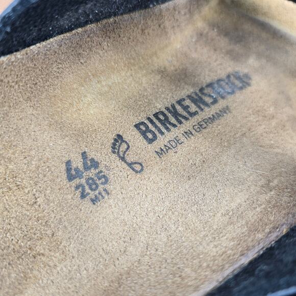 Birkenstock Arizona Sandals Mens 11 Black Birko Flor Double Strap Buckle Comfort - Picture 8 of 8